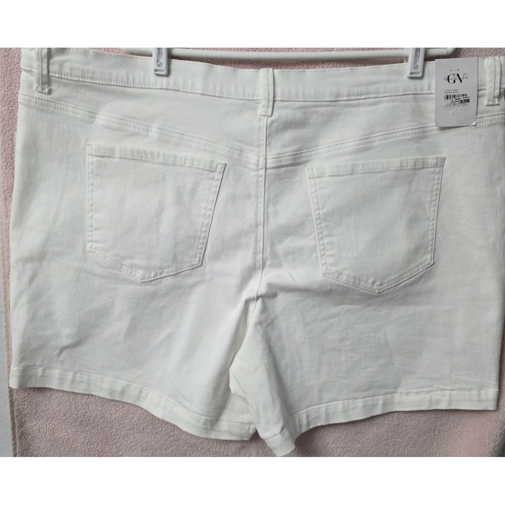 GLORIA VANDERBILT Amanda Shorts Lenght Classic Rise Women's SIZE 24W WhiteDenim - Picture 12 of 12